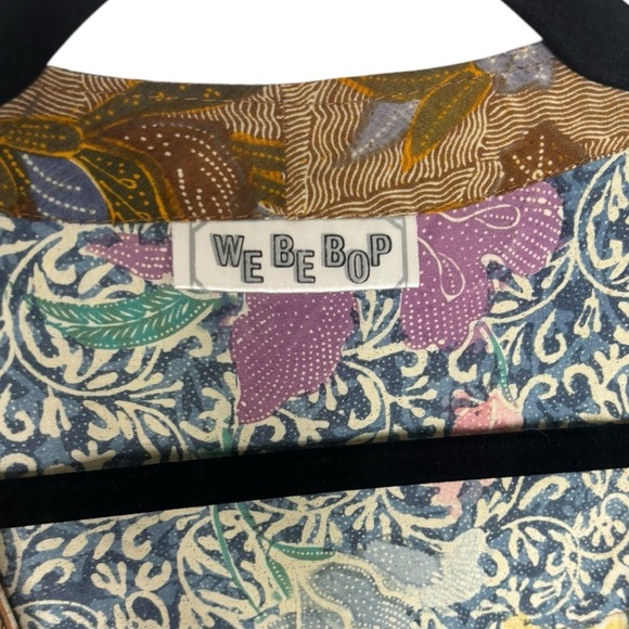 VTG Patchwork Art to Wear Women’s Cotton Jacket Top with Coin Tassels We Be Bop - Picture 2 of 11